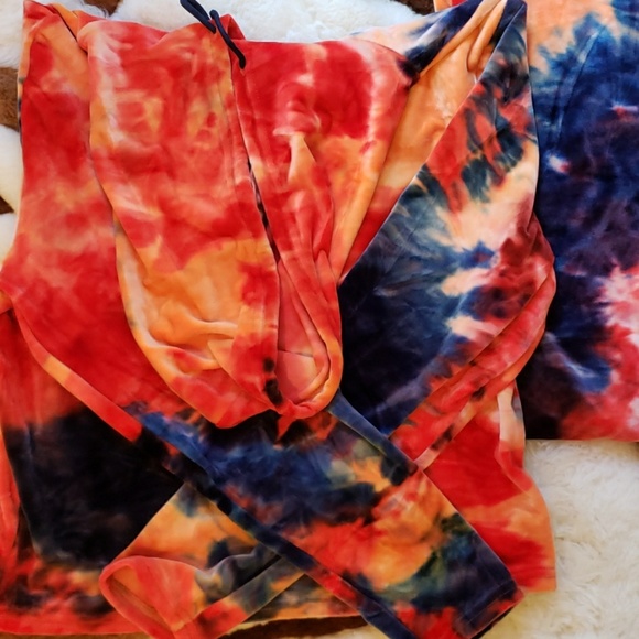 Multi-colored , Tie-dyed,pink,blue,yellow,Suite